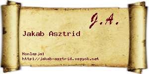 Jakab Asztrid névjegykártya