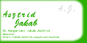 asztrid jakab business card